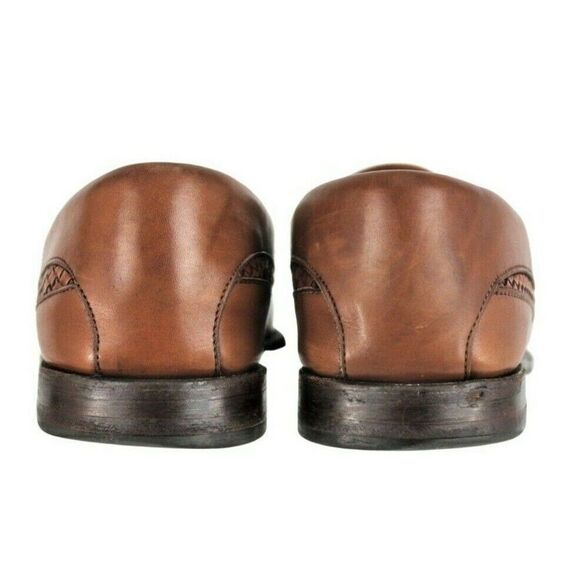 Leather Loafer Ashby  Weave Grandpacore Chestnut Allen Edmonds Men's Size 10 D - Picture 4 of 8